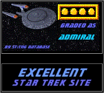 Ranked Admiral by the ST: TNG Database  7/23/98