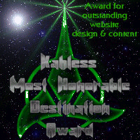 Kahless' Most Honorable Destination Award  7/22/98